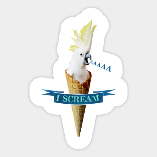 real ice cream cockatoo Sticker